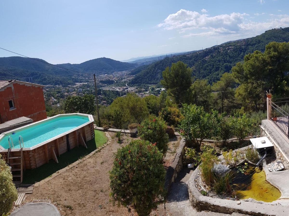 Chalet Côte d'Azur Piscine Terrasse et Vue Mer Drap Extérieur photo