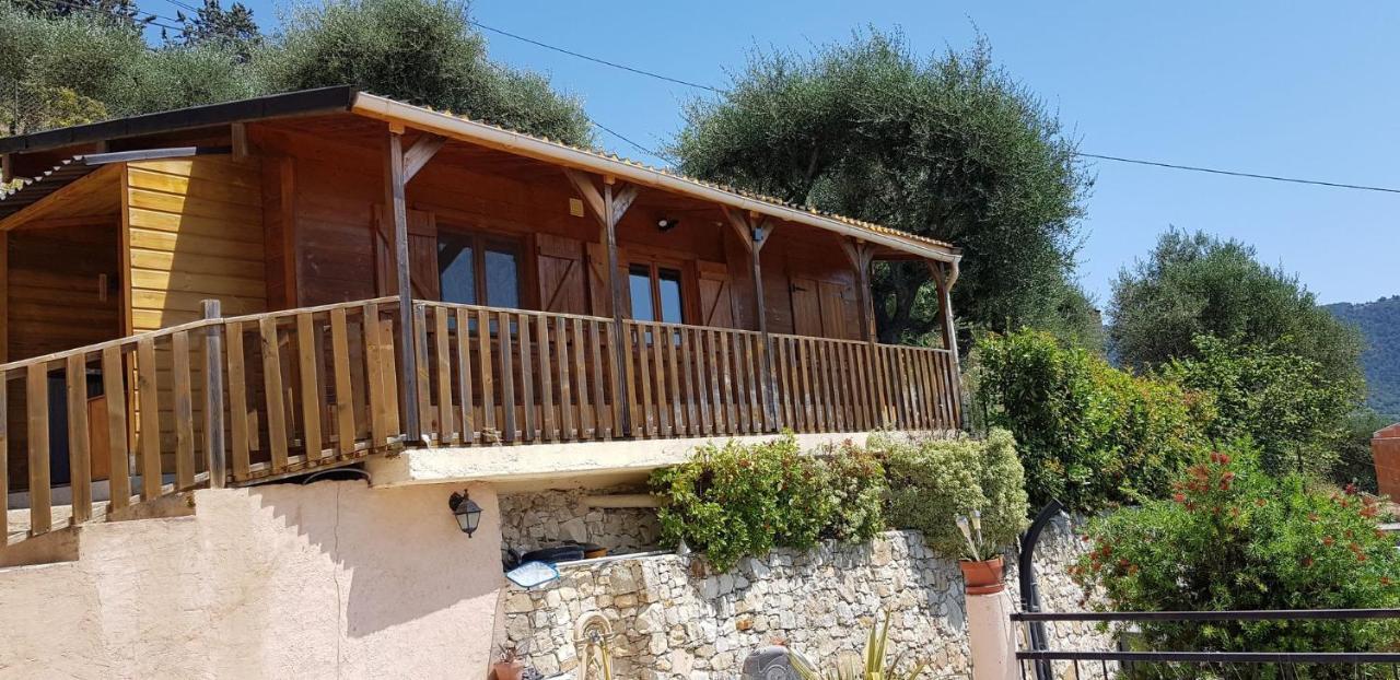 Chalet Côte d'Azur Piscine Terrasse et Vue Mer Drap Extérieur photo